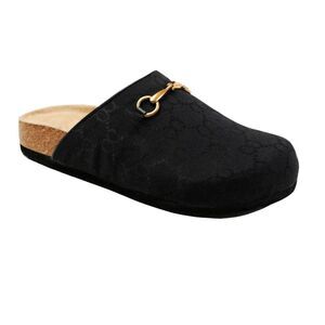 Where�'s That From Womens/Ladies Dublin Faux Leather Open Back Loafers / Black